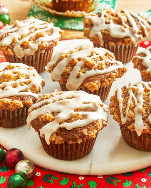 gingerbread muffins with glaze
