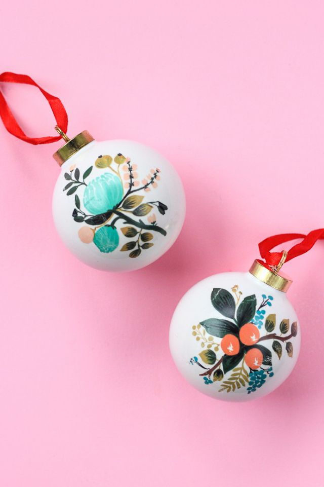 beaded christmas baubles