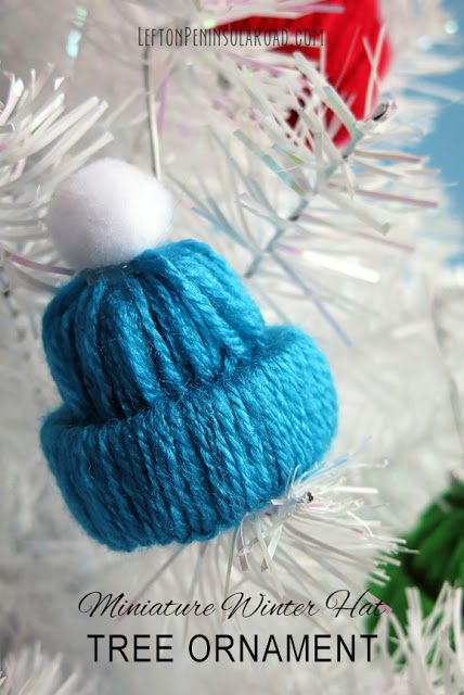 homemade christmas ornaments mini hats