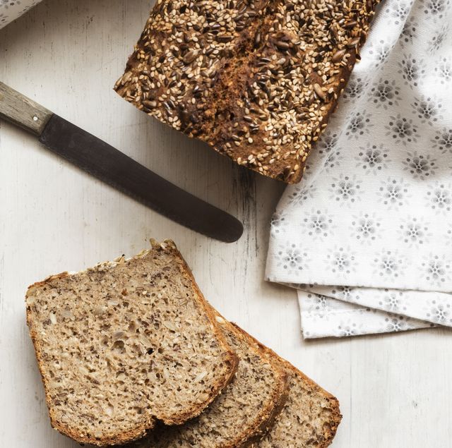 buckwheat nutrition bread kept on cutting board