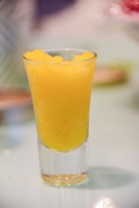 Homemade orange sorbet