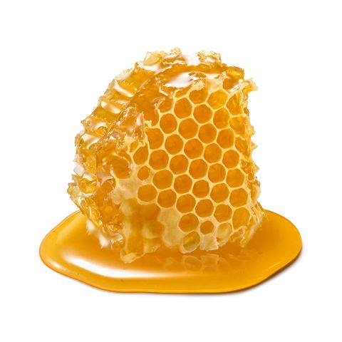 honeycomb piece honey slice isolated on white background package design element
