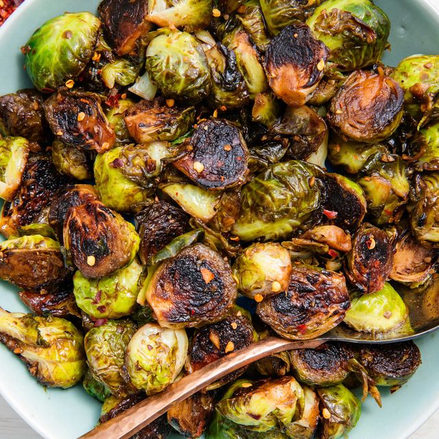 honey balsamic glazed brussels sprouts