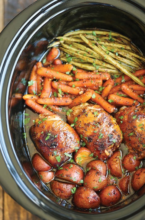 honey garlic chicken veggies crock pot recipes