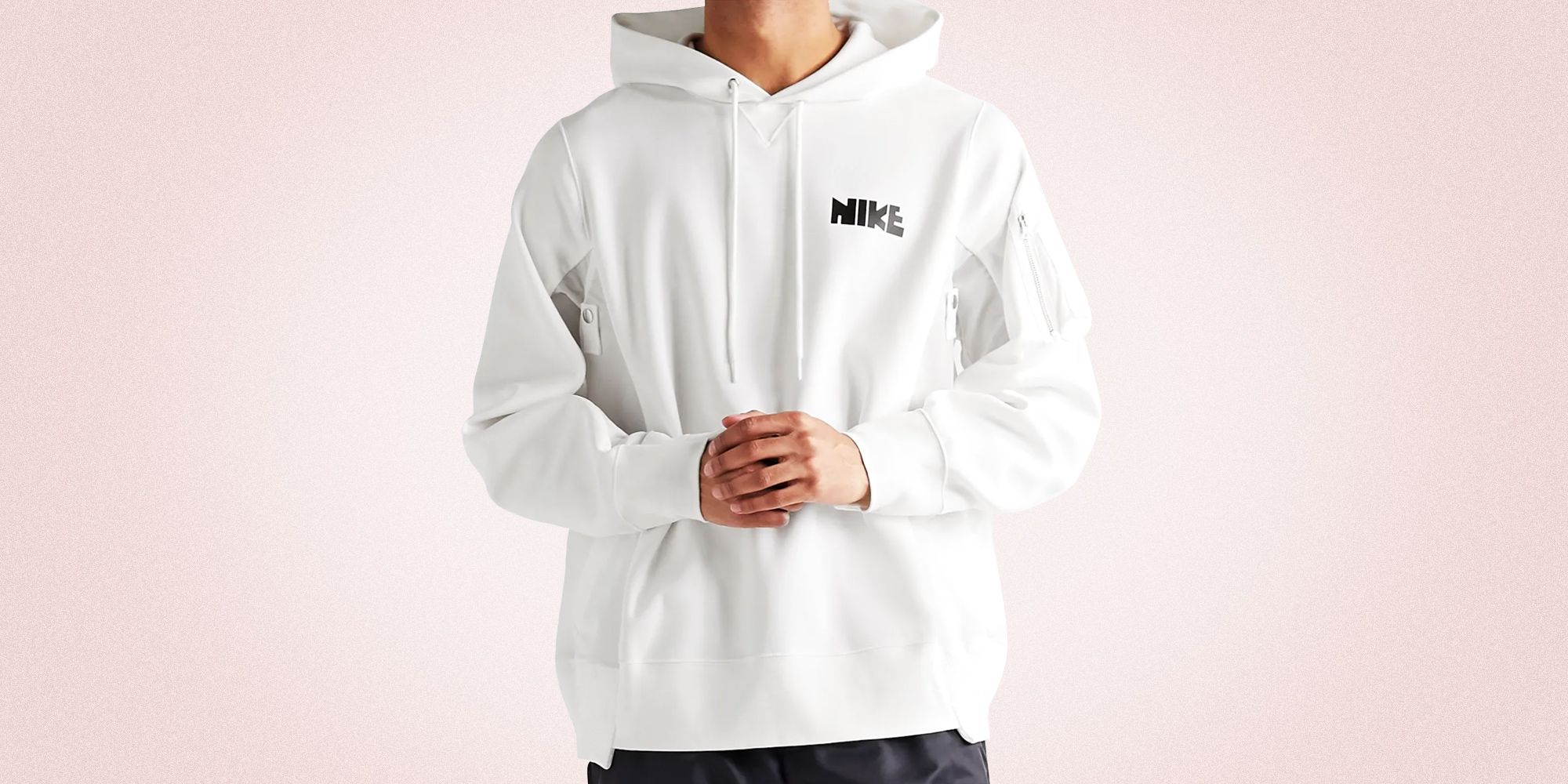 very cool white hoodie