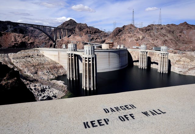 hoover dam, az   march 30  hoover dam, impounding the colorado river at the arizona nevada border, on march 30, 2016 completed in 1935, the concrete arch gravity dam is operated by the us department of the interior's bureau of reclamation the popular attraction, which created lake mead, was named after former us president herbert hoover photo by robert alexandergetty images