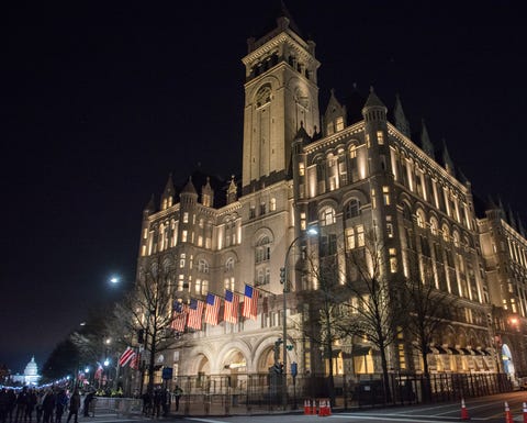 DC Prepares For Presidential Inauguration washington, dc january 19 a view outside trump international hotel washington, dc one day before the inaguration of donald trump january 19, 2017 in washington, dc hundreds of thousands of people are expected to come to the national mall to witness trump being sworn in as the 45th president of the united states photo by noam galaiwireimage