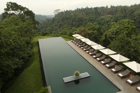 Piscina infinity del hotel Alila Ubud