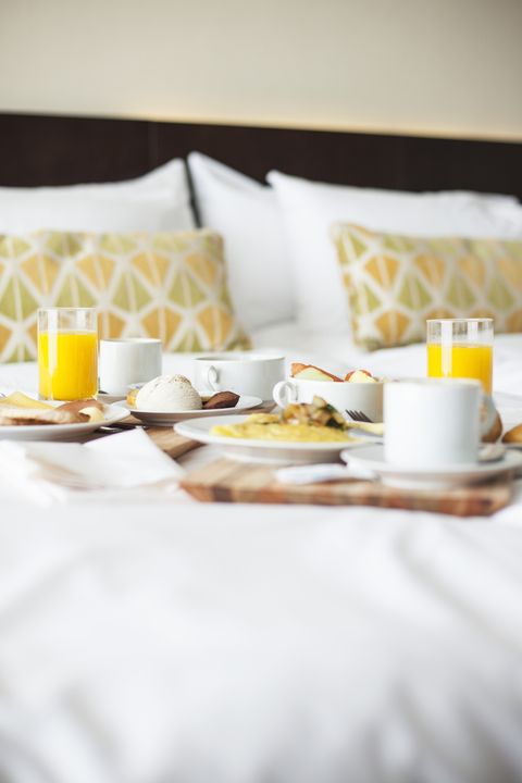 hotel room bed breakfast things to do on valentines day