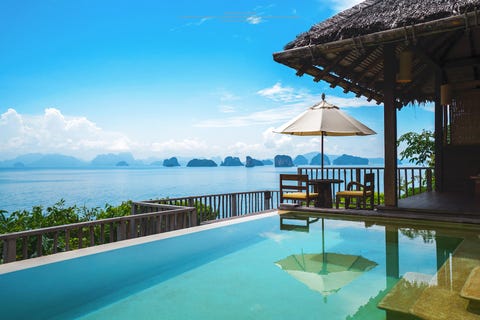 Piscina infinity del hotel Six Senses Yao Noi