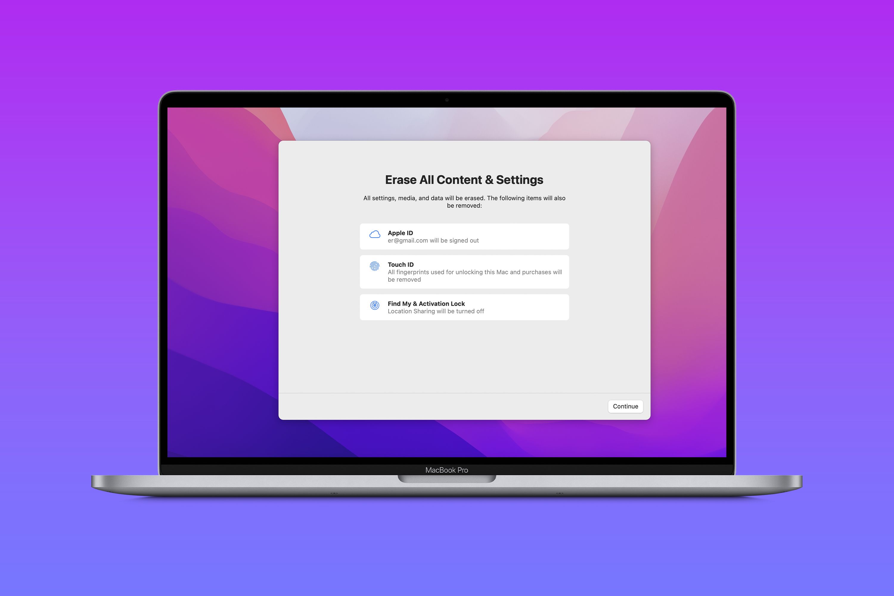 reset mail settings on mac