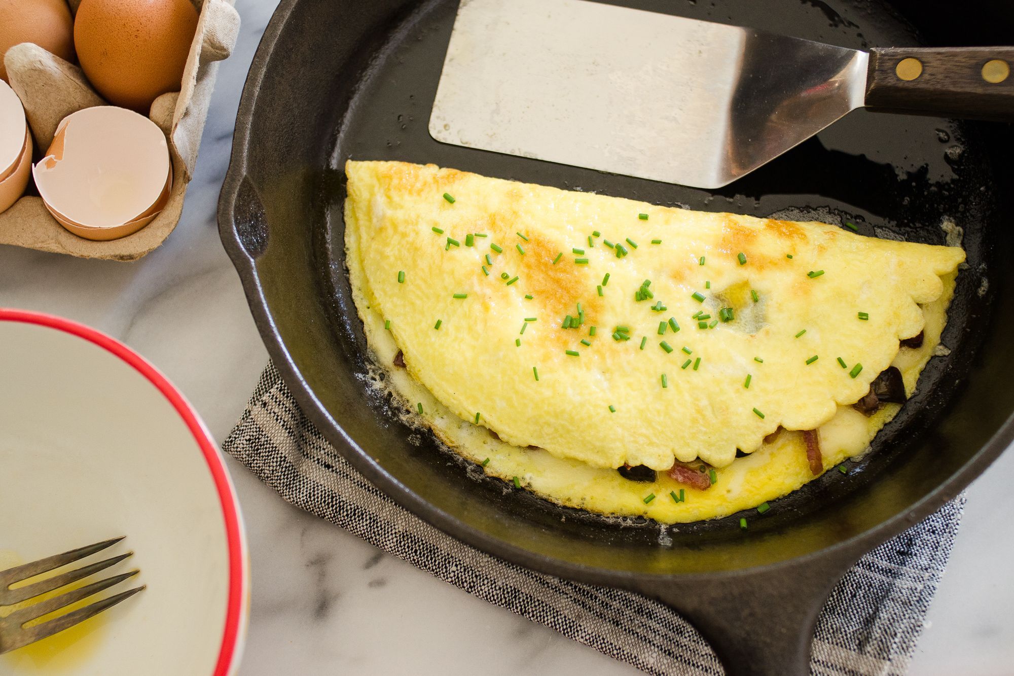 How To Make The Perfect Omelette In A Cast Iron Skillet