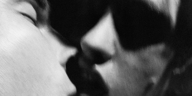 Black and white erotic love photo