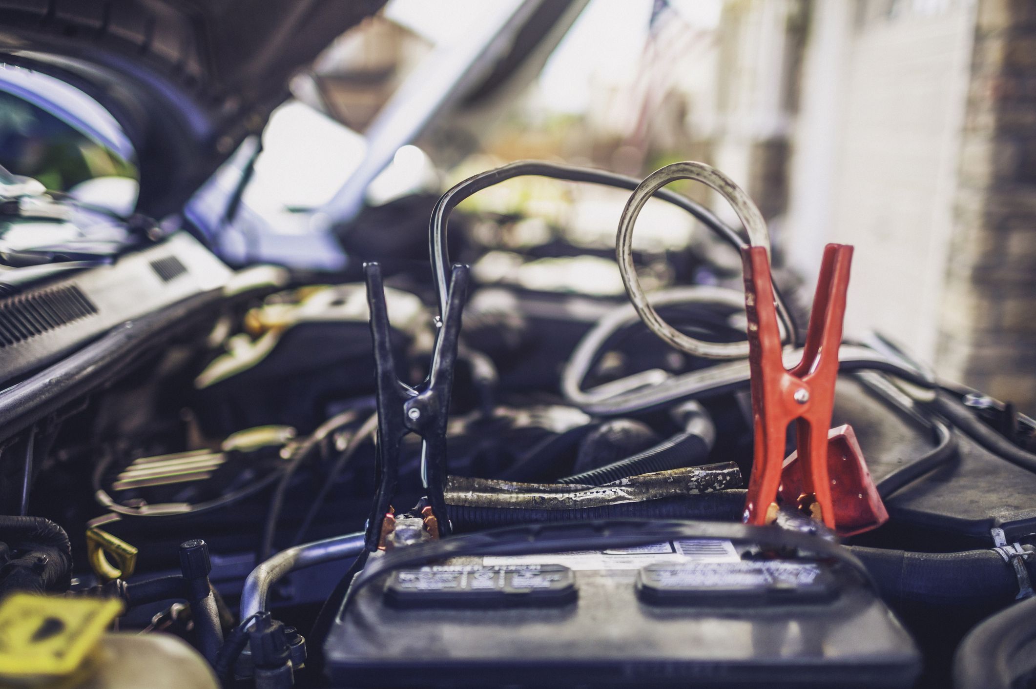 jump start car with cables