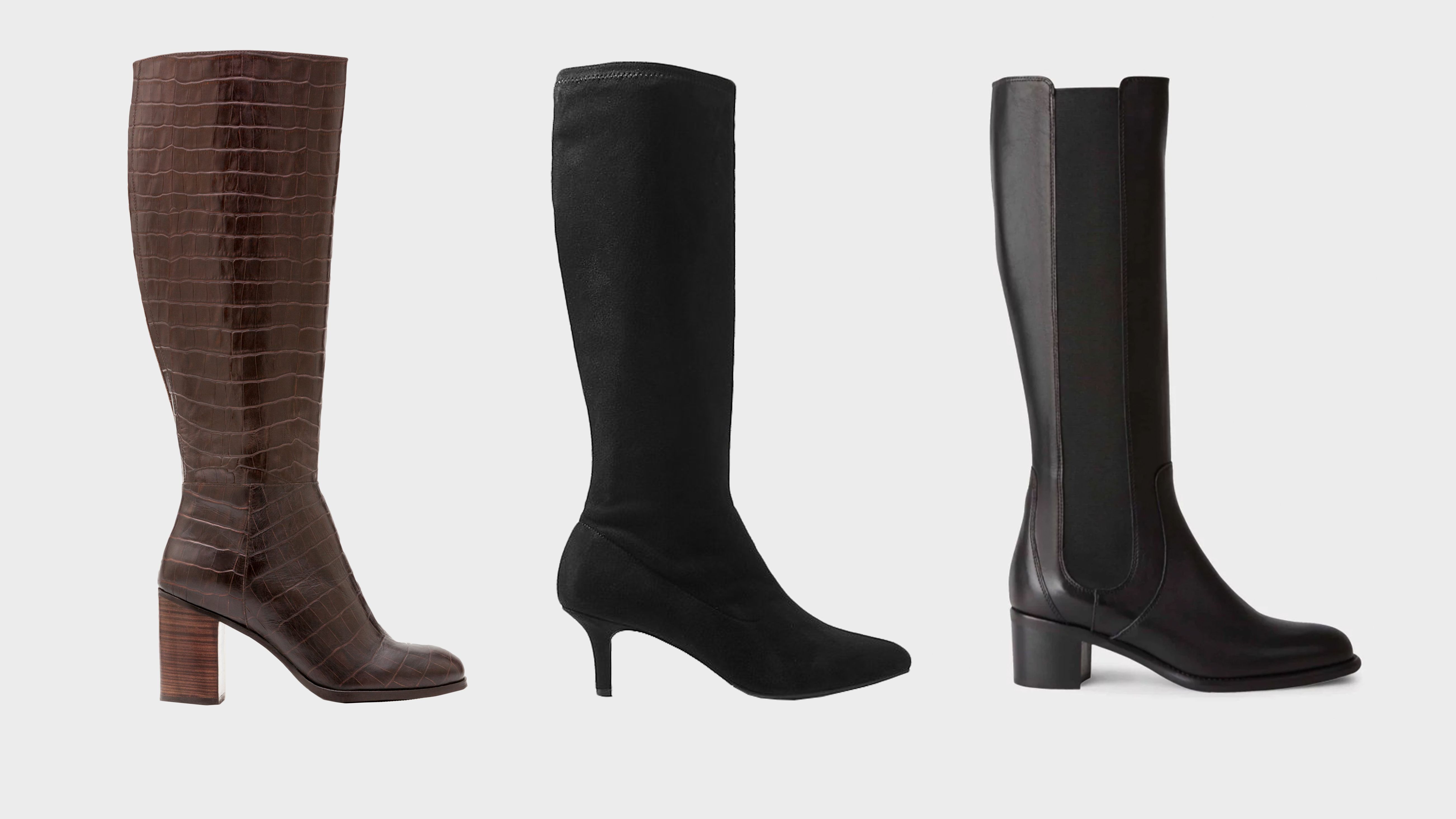 knee high boots with heel