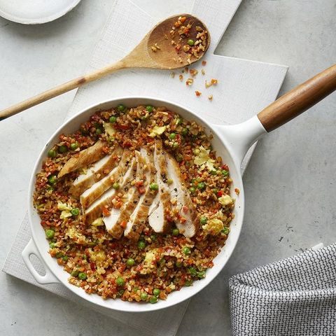 low calorie meals chicken with fried cauliflower rice