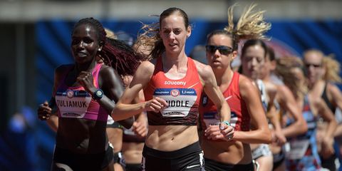 Molly Huddle in the 10,000 meters at the US Olympic Trials