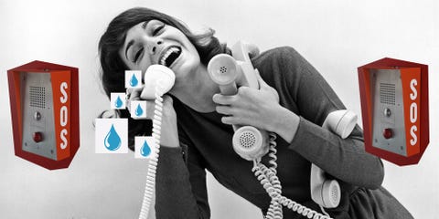 Woman Answers Four Telephones Woman Answers Four Telephones