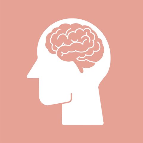 Human brain vector icon illustration