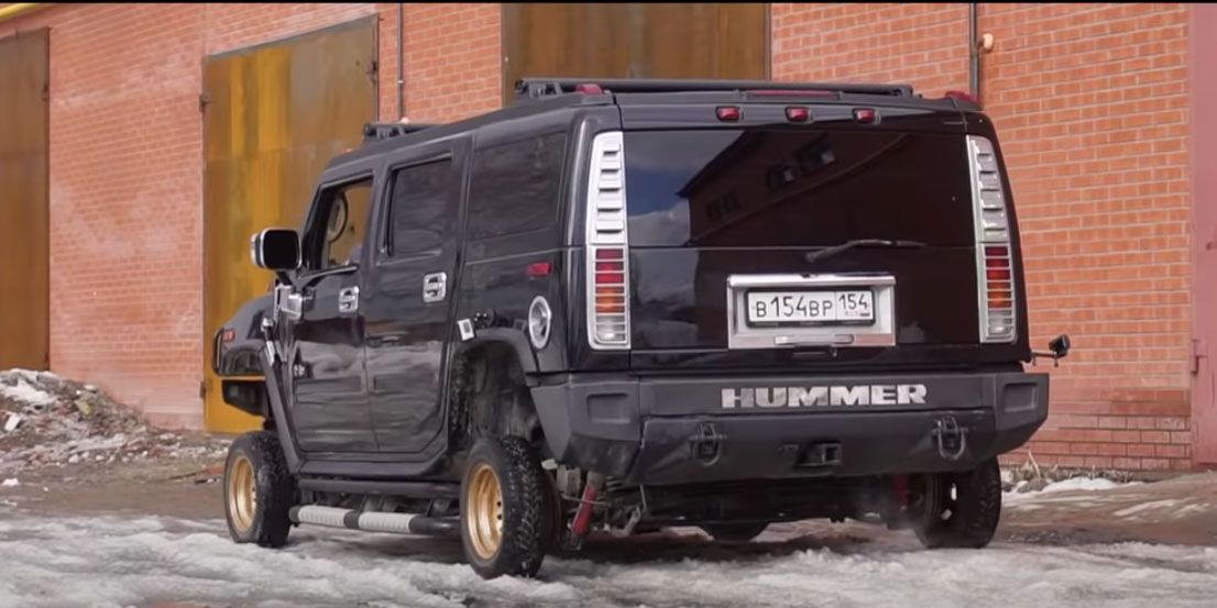 Behold, a Hummer H2 on 13-Inch Lada Wheels