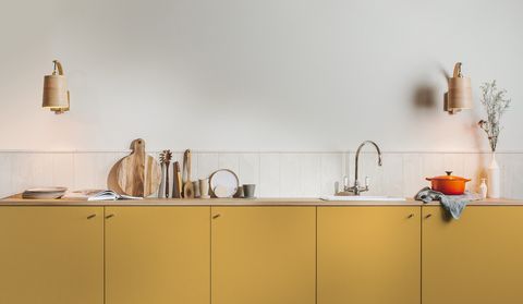 yellow kitchen cabinets by husk