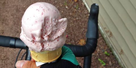 ice cream hot day bike ride