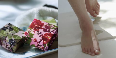 Pink, Leg, Human leg, Footwear, Foot, Hand, Flower, Shoe, Textile, Plant, 