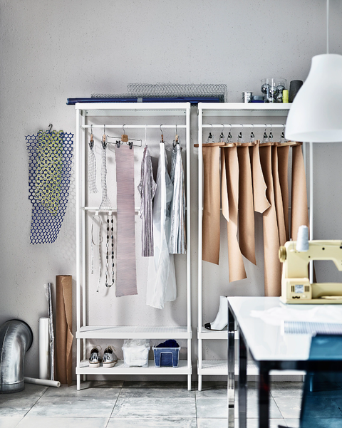 enclosed hanging clothes rack