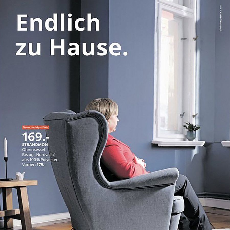 Ikea y Merkel, unidos por un sillón orejero que se ha hecho viral
