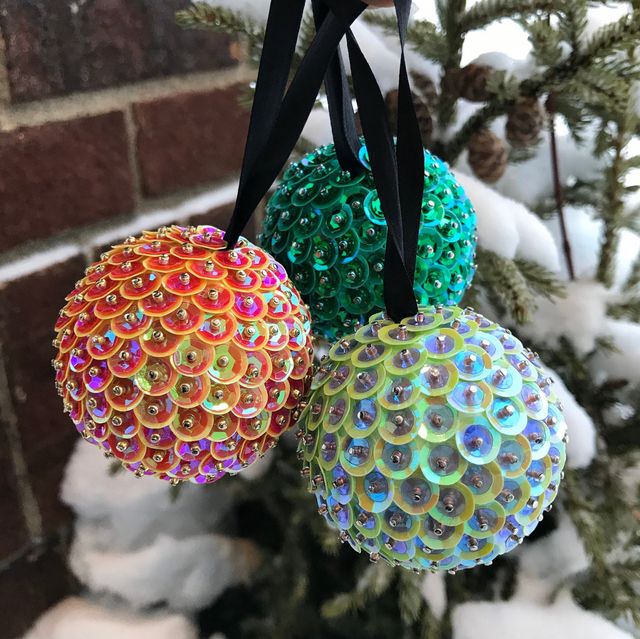 ornaments with sequins
