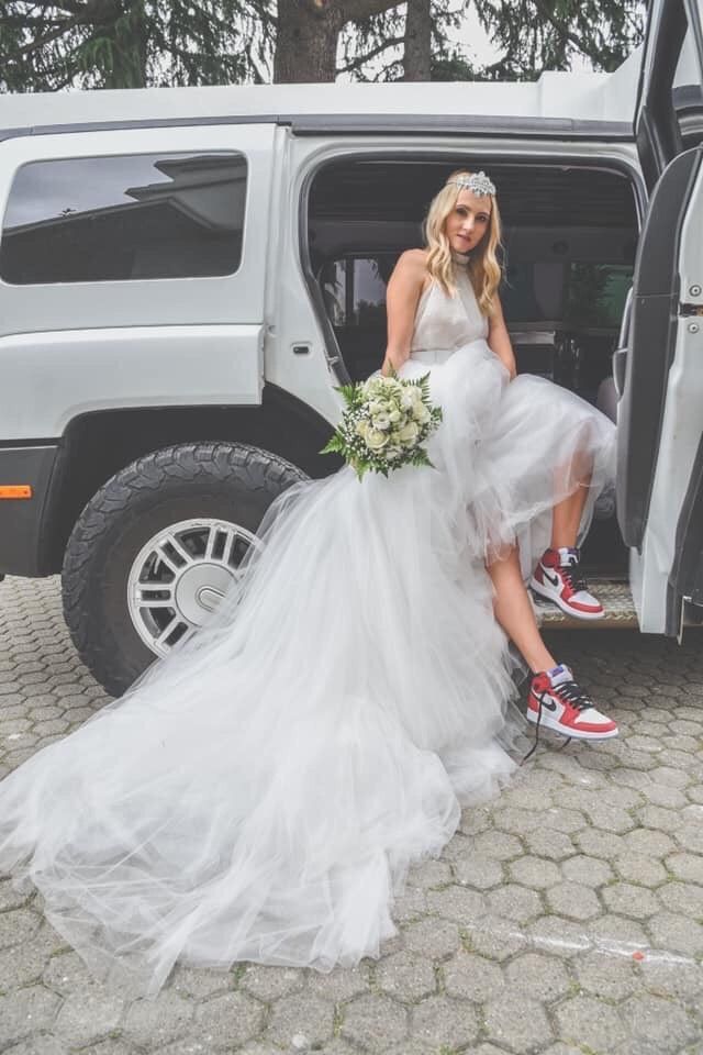 abiti da sposa con all star