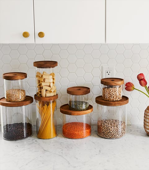 organized pantry staples