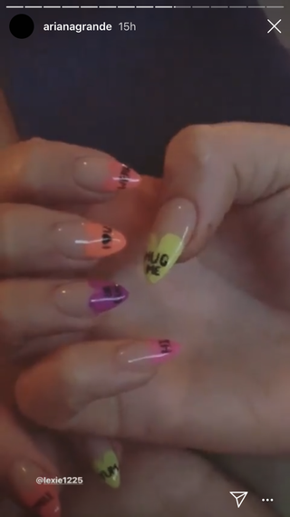See Ariana Grandes Anti Valentines Day Manicure