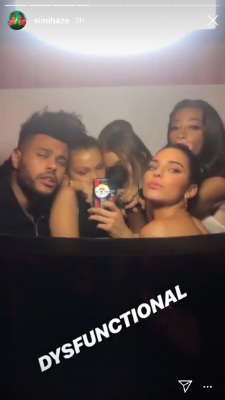Bella Hadid Takes The Weeknd As Date To Kylie Jenners 21st Birthday