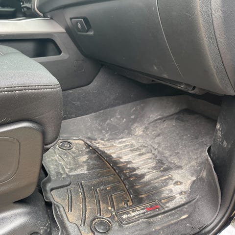 floor liners in rear floorboard of pickup