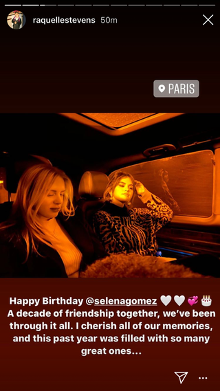 raquelle stevens' selena birthday tribute