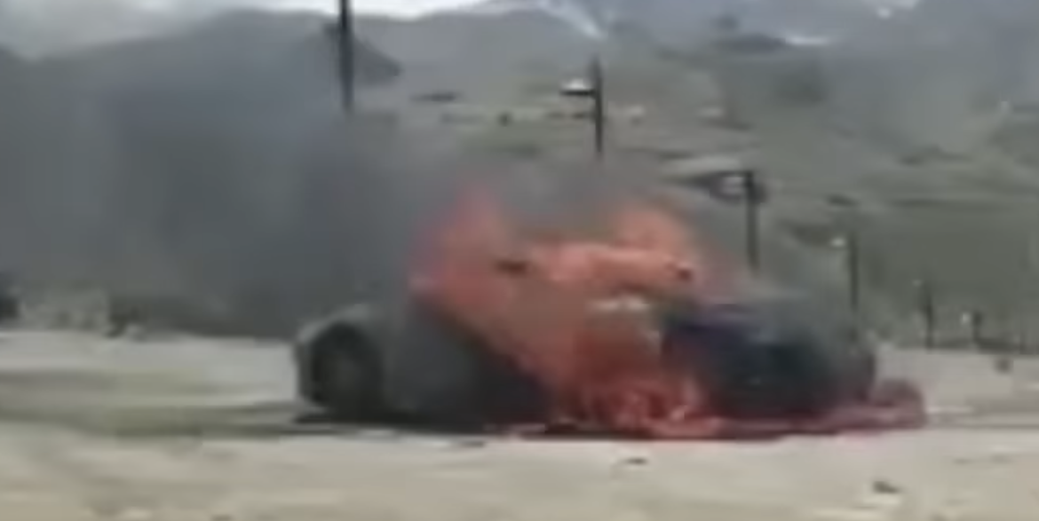 Prototype de Corvette incendié en Espagne