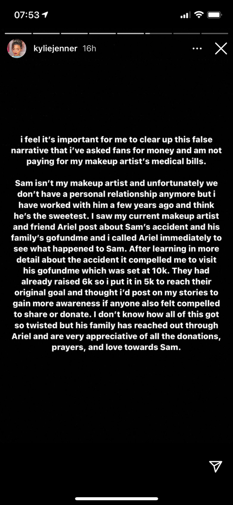 Kylie Jenner Responds To Makeup Artist Gofundme Outrage Twitter Reacts Kylie Jenner Responds To Makeup Artist Gofundme Outrage Twitter Reacts