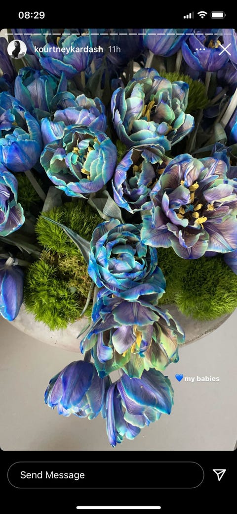 Flowers Kourtney Kardashian received from her kids for Mother flowers kourtney kardashian received from her kids for mother
