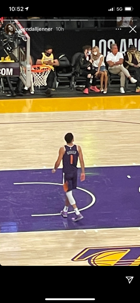 devin booker on kendall jenner's instagram story