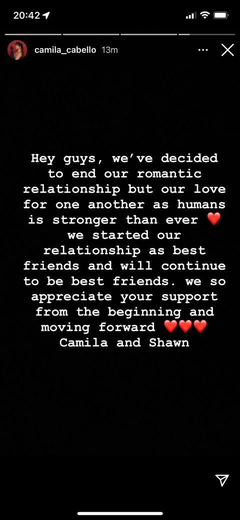 Shawn Mendes and Camila Cabello's breakup statements shawn mendes and camila cabello's breakup statements