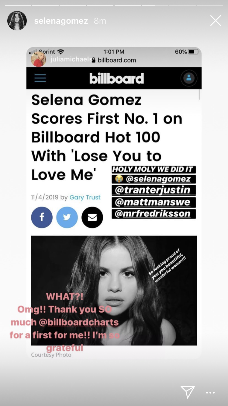 Selena Gomez Chart History