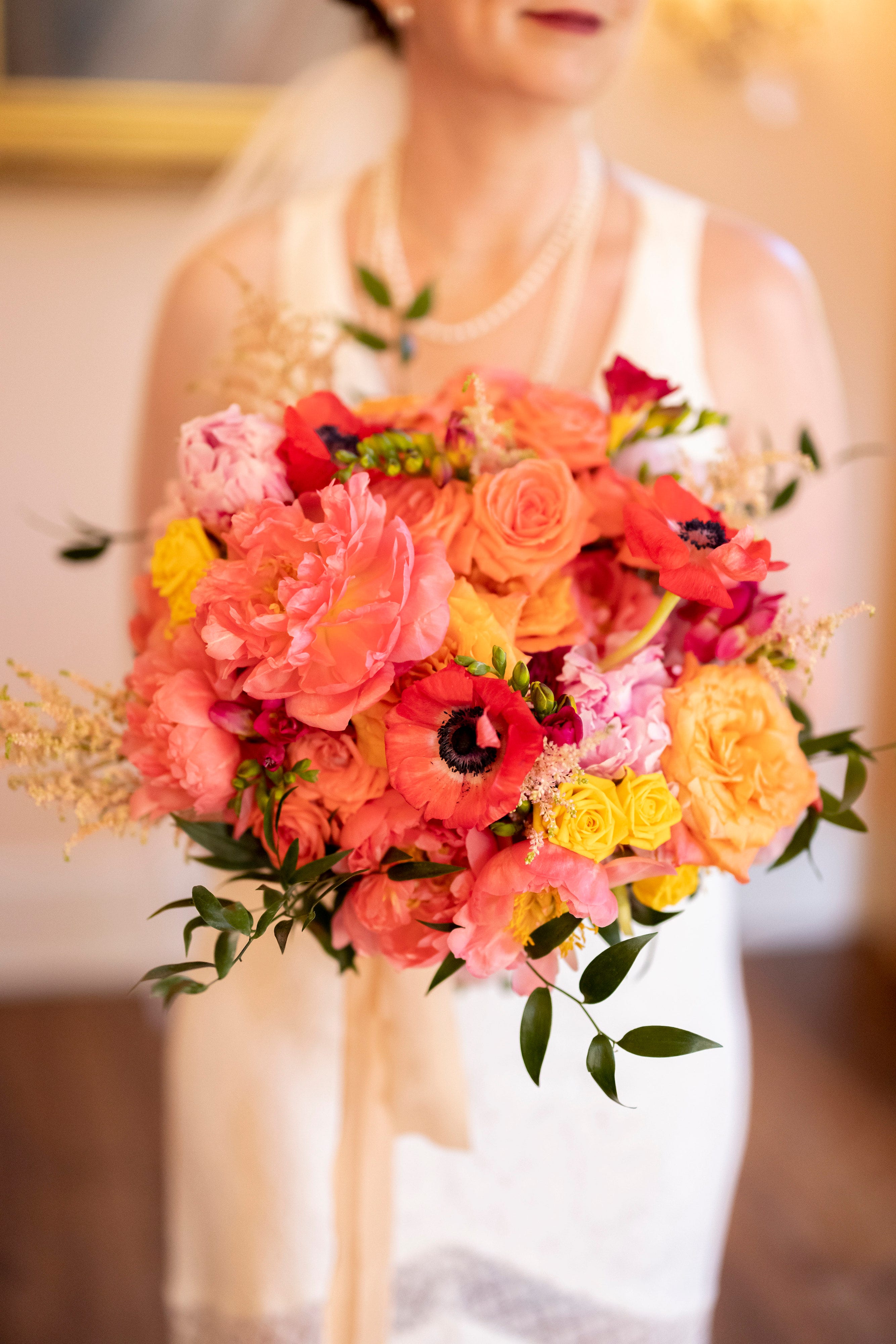 Red White Rose Sunflower Bridal Wedding Bouquet Accessories 