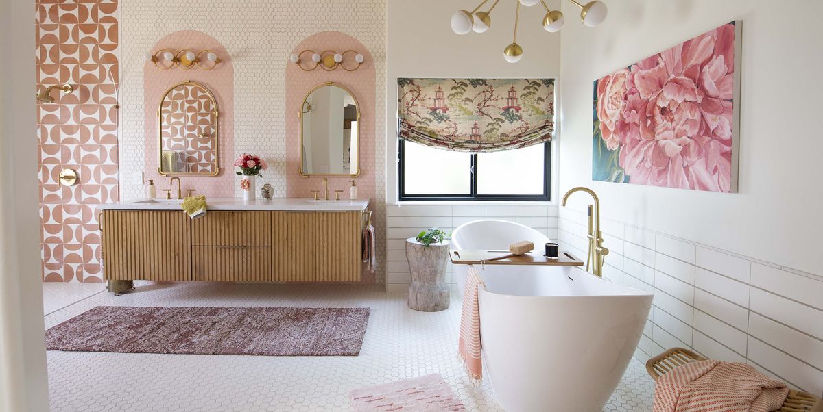 How Designer Bari Ackerman Transformed a Drab Bathroom Into a Pink Oasis