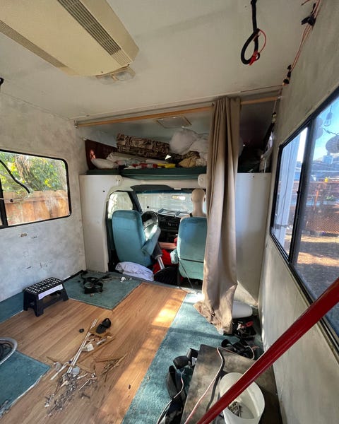 before rv living room