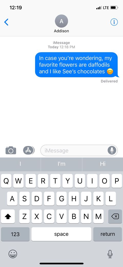 Sweet texts to send him