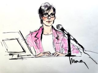 Sketch of Kris Jenner by Mona Shafer Edwards