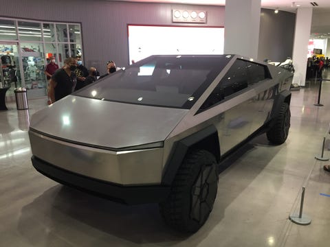 Tesla Cybertruck Stars as Petersen Automotive Museum Reopens