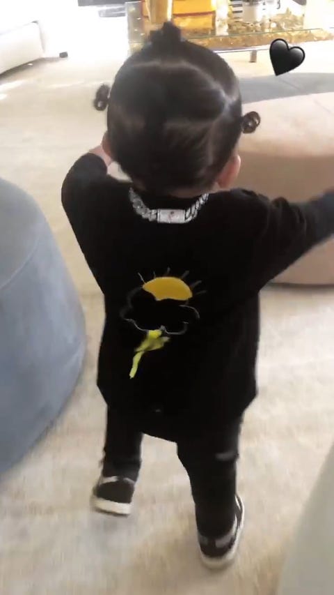 Stormi Webster Diamond Necklace Travis Scott And Kylie Jenner Just