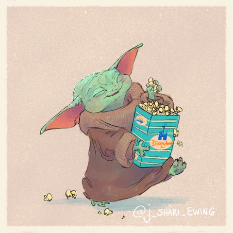 These Illustrations Of Baby Yoda Eating Disney Treats Are So Pure These Illustrations Of Baby Yoda Eating Disney Treats Are So Pure